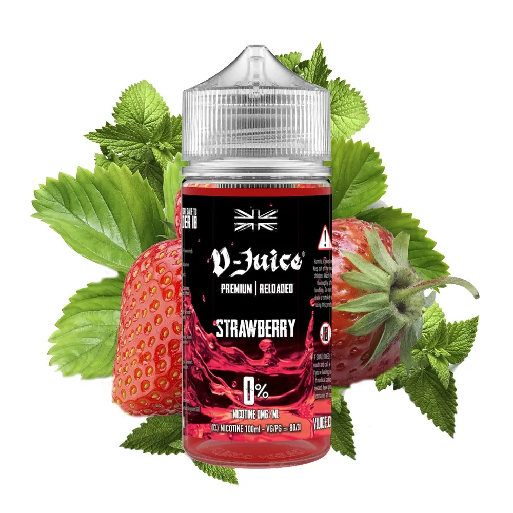 Strawberry by V-Juice 100ml Shortfill