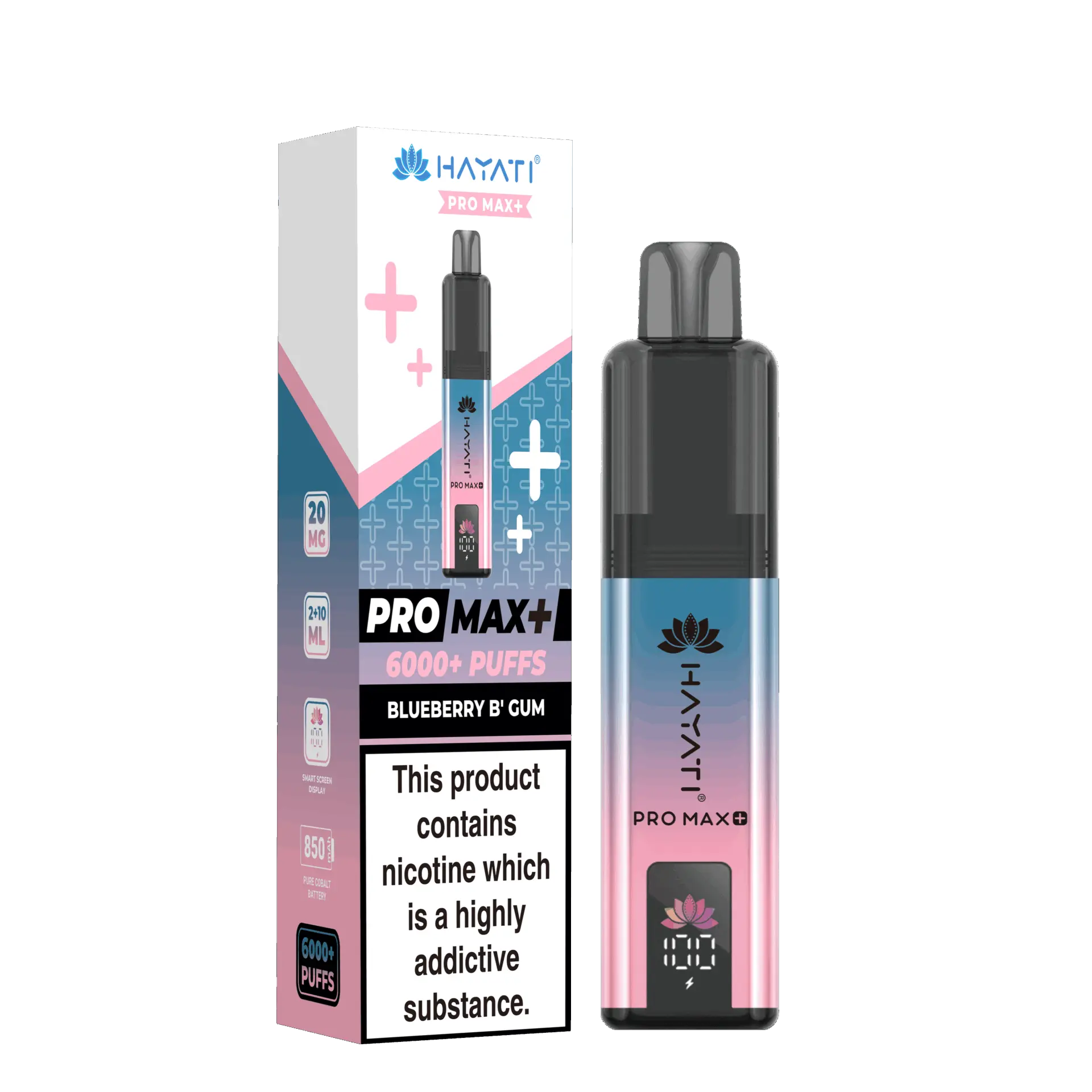 Blueberry B'Gum by Hayati Pro Max+ 6000 Prefilled Pod Kit | 6000 Puff
