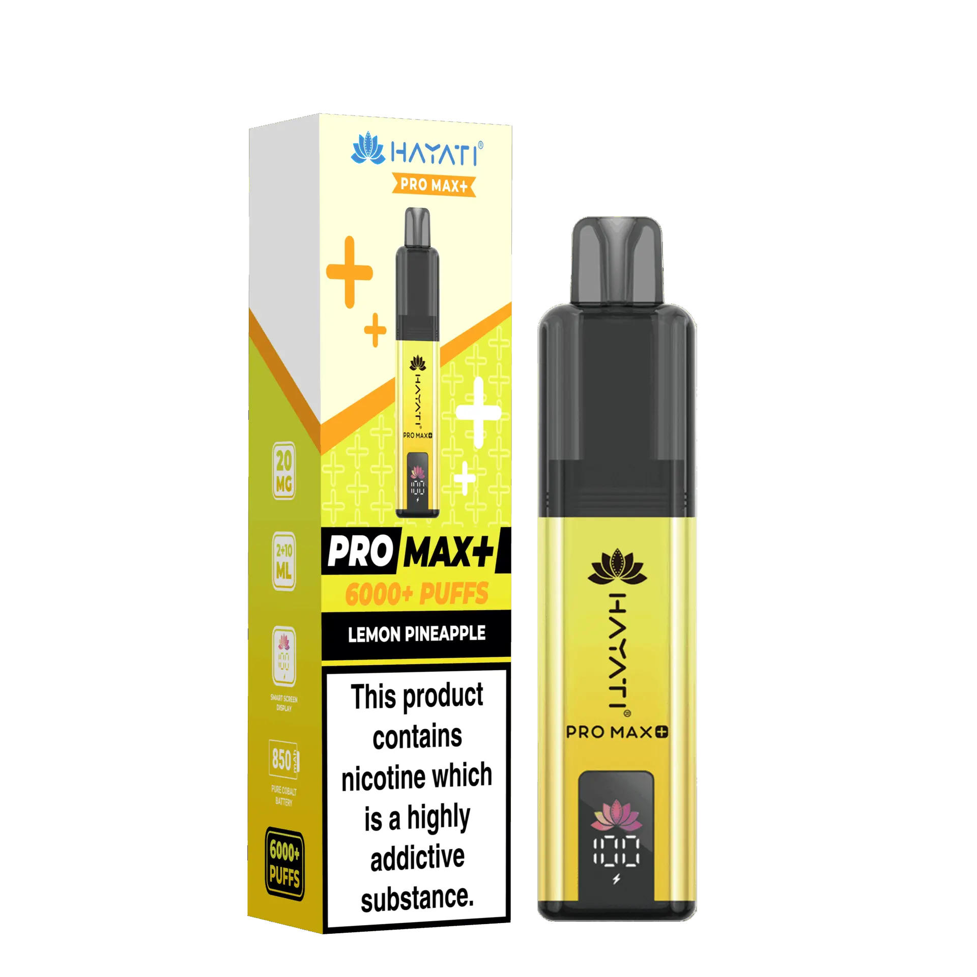 Lemon Pineapple by Hayati Pro Max+ 6000 Prefilled Pod Kit | 6000 Puff