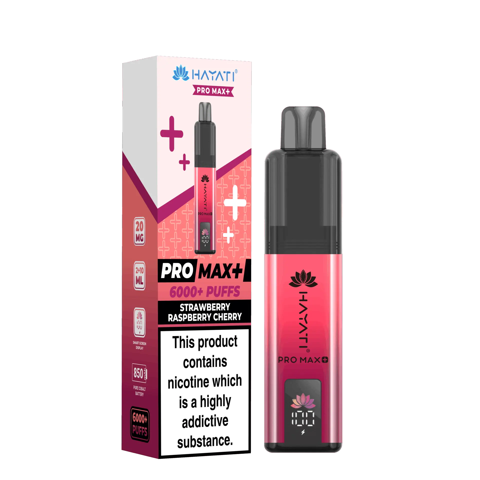 Strawberry Raspberry Cherry by Hayati Pro Max+ 6000 Prefilled Pod Kit | 6000 Puff