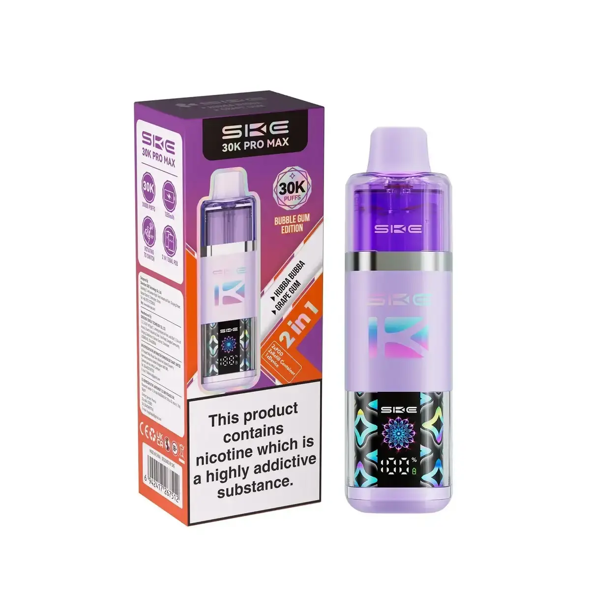 Bubble Gum Edition SKE 30K PRO MAX Prefilled Pod Vape Kit