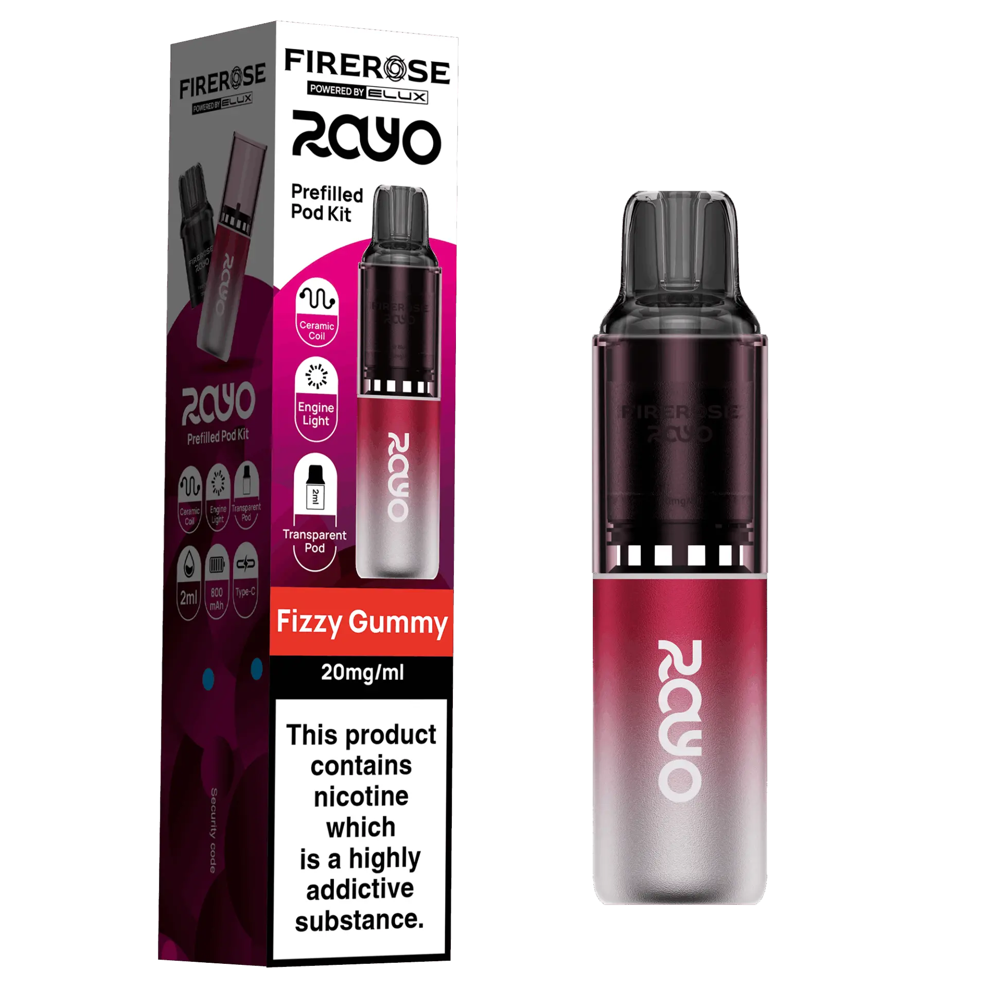 Fizzy Gummy by Elux Firerose Rayo 600