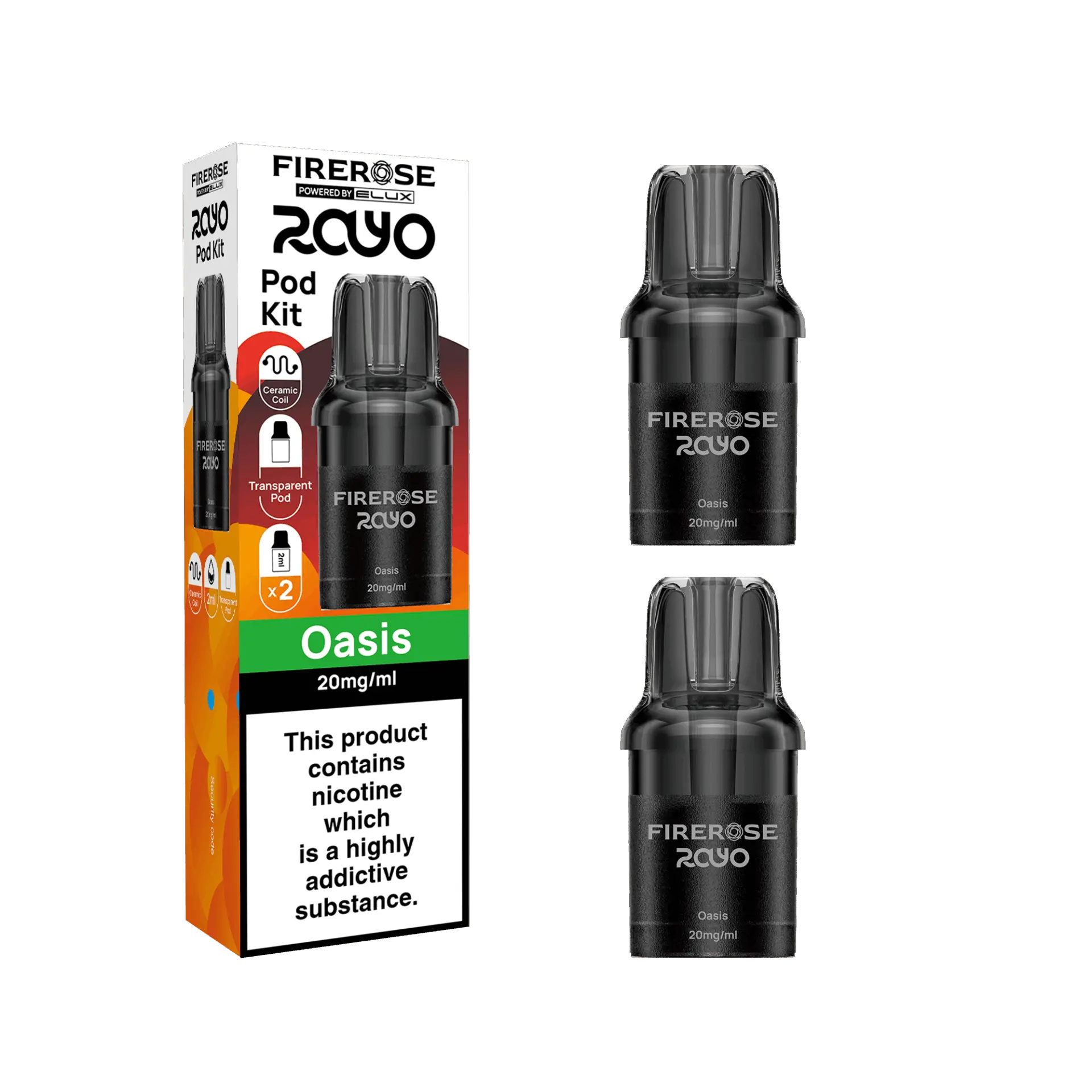 Oasis by Elux Firerose Rayo 600 Puff