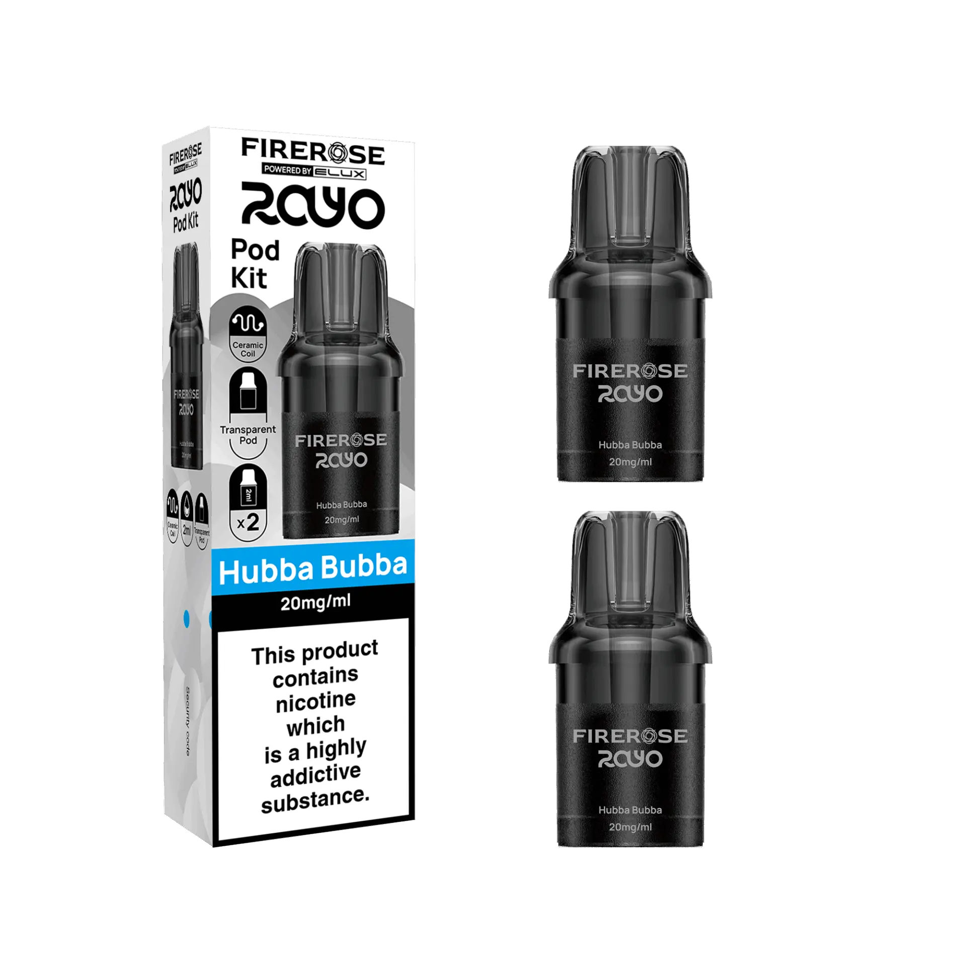 Hubba Bubba by Elux Firerose Rayo 600 Puff