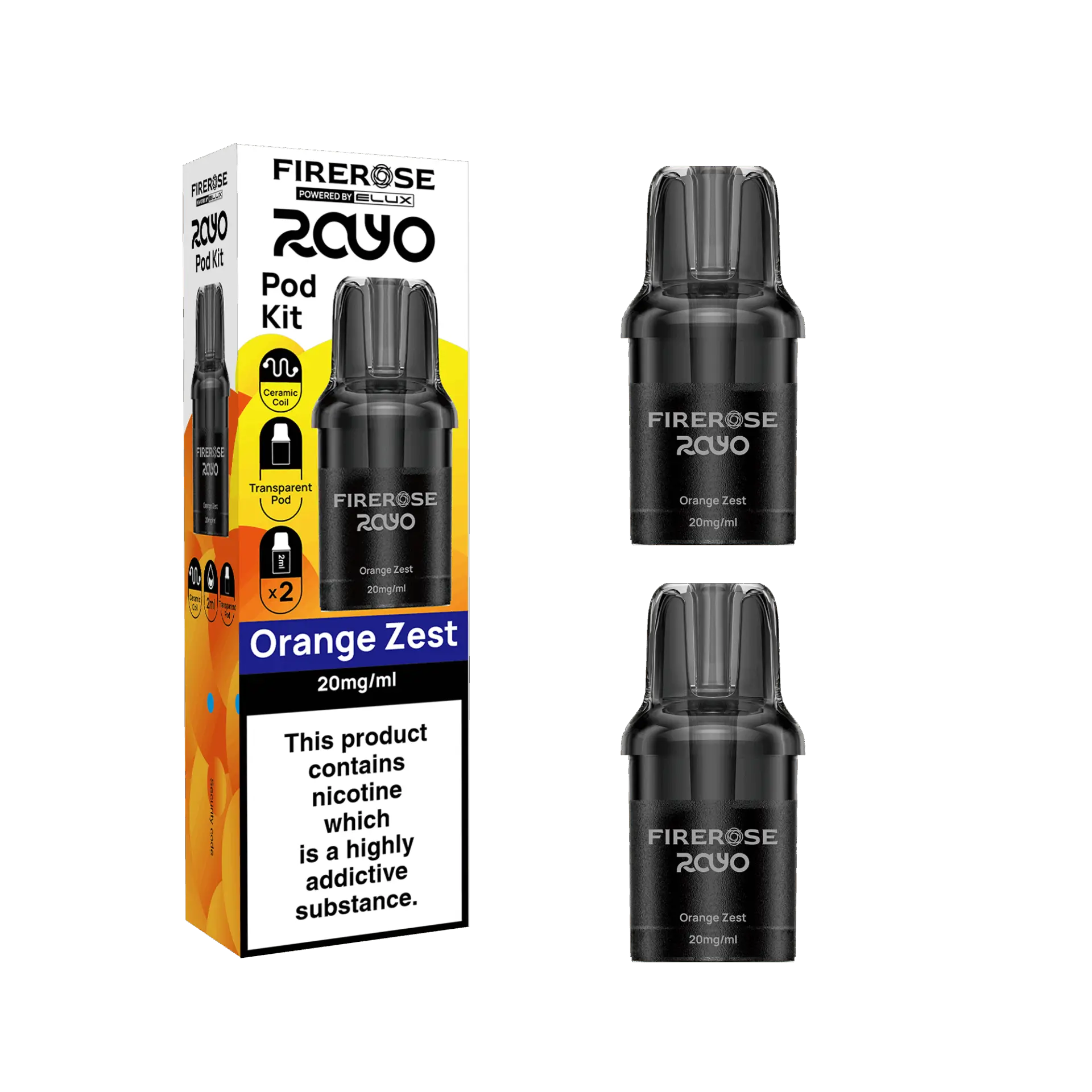 Orange Zest by Elux Firerose Rayo 600 Puff