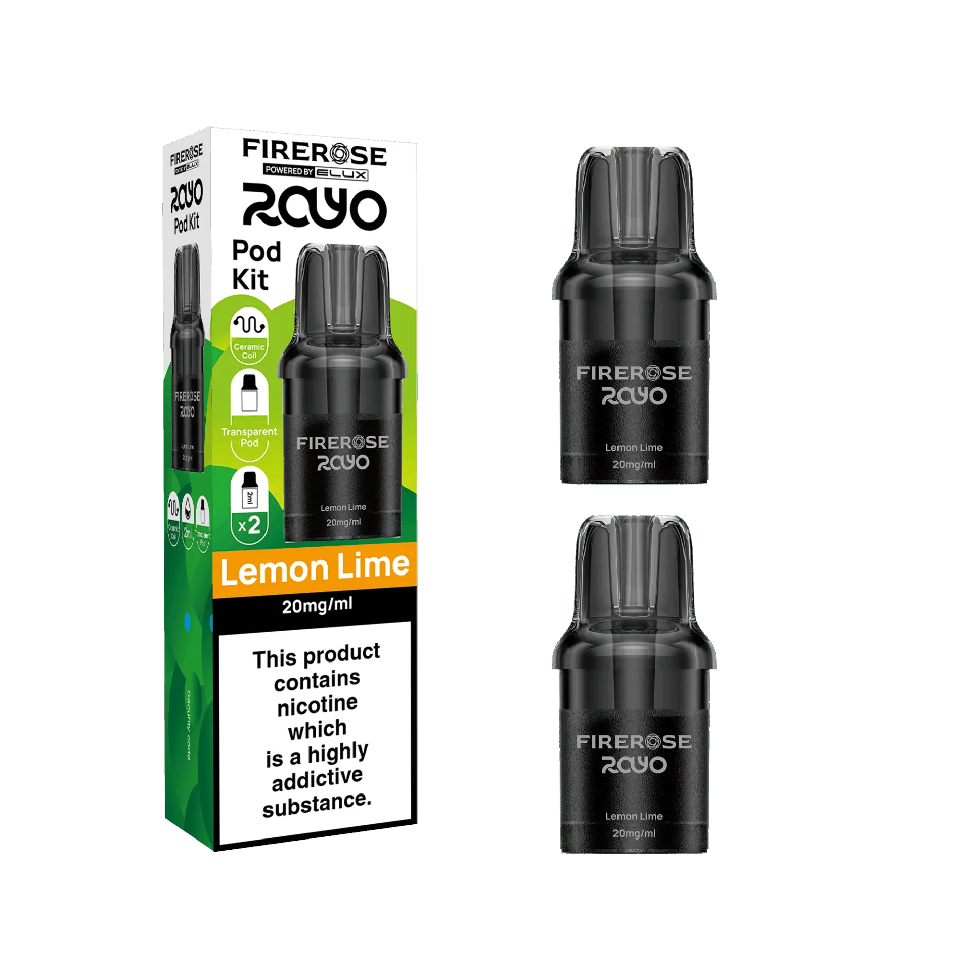 Lemon Lime by Elux Firerose Rayo 600 Puff