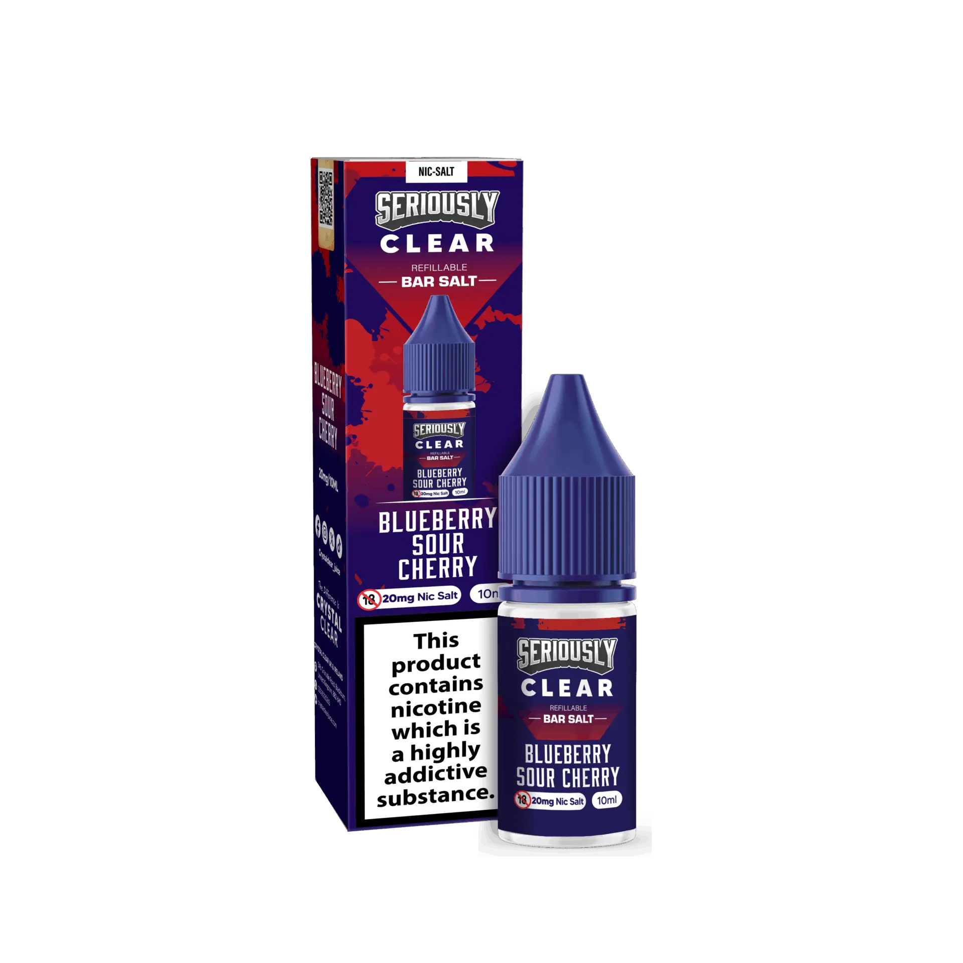 Blueberry Sour Cherry by Seriously Clear Nicotine Salt | 10ml Nic Salts