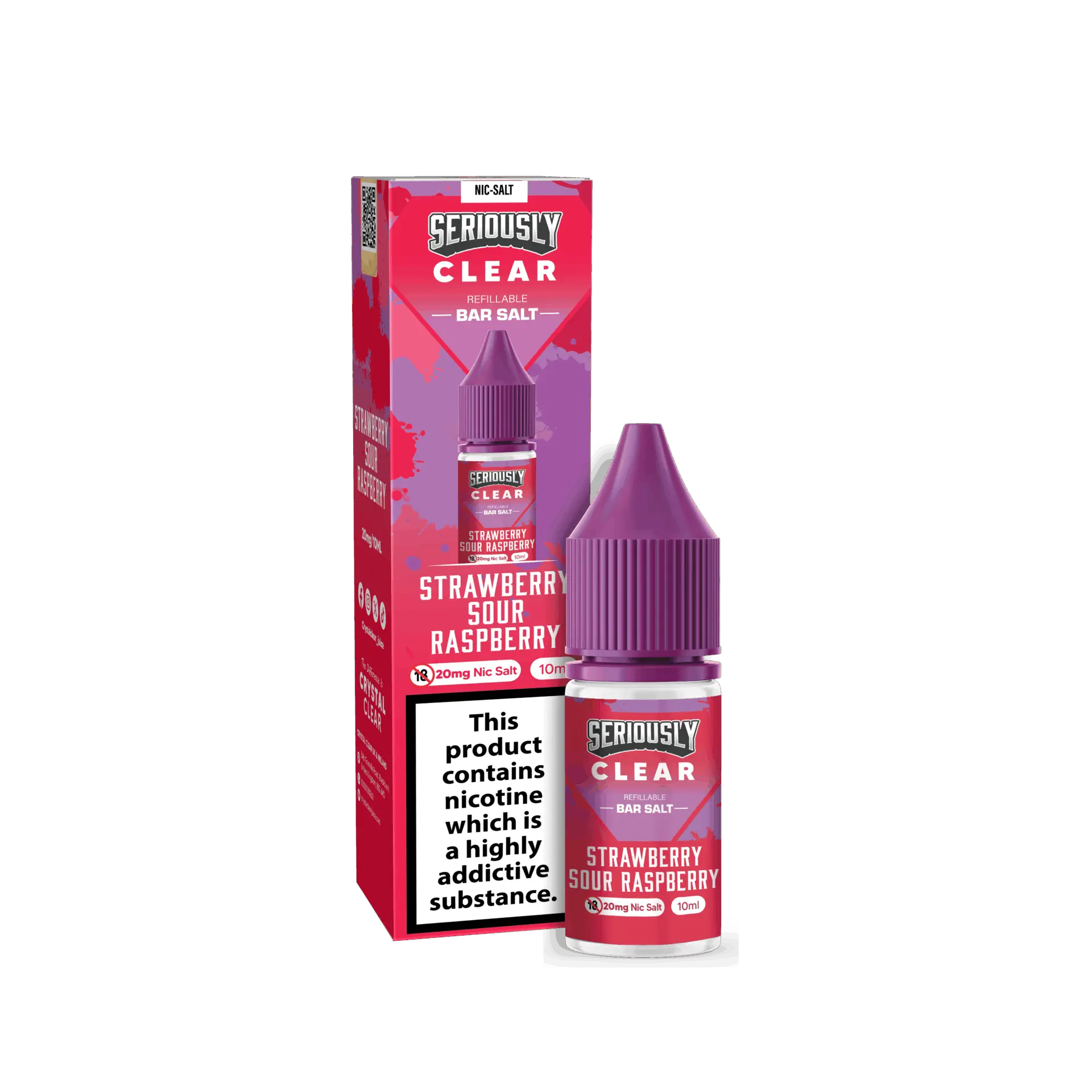 Strawberry Sour Raspberry by Seriously Clear Nicotine Salt 10ml