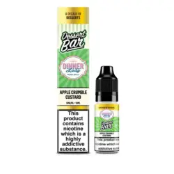 Apple Crumble Custard Dessert Bar Salts Dinner Lady 10ml Nic Salts