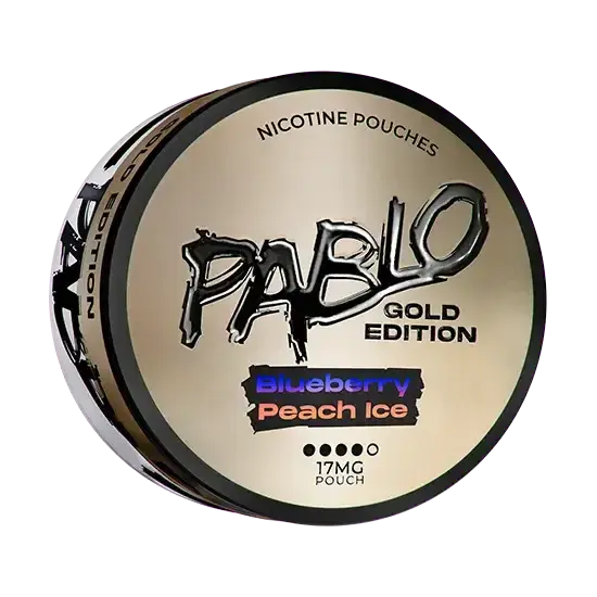 Pablo Golden Edition Blueberry Peach Ice Nicotine Pouches Pablo Golden Edition Blueberry Peach Ice Nicotine Pouches
