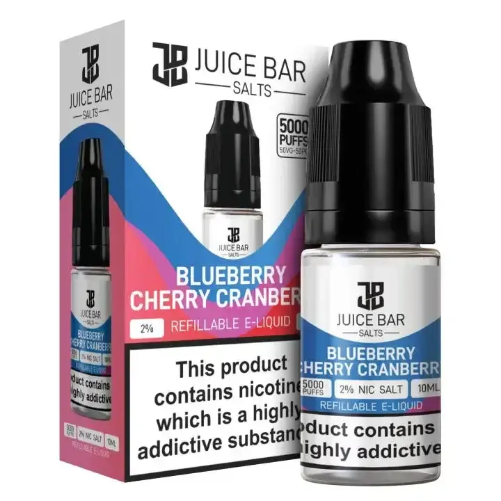 Blueberry Cherry Cranberry Juice Bar 10ml Nic Salt