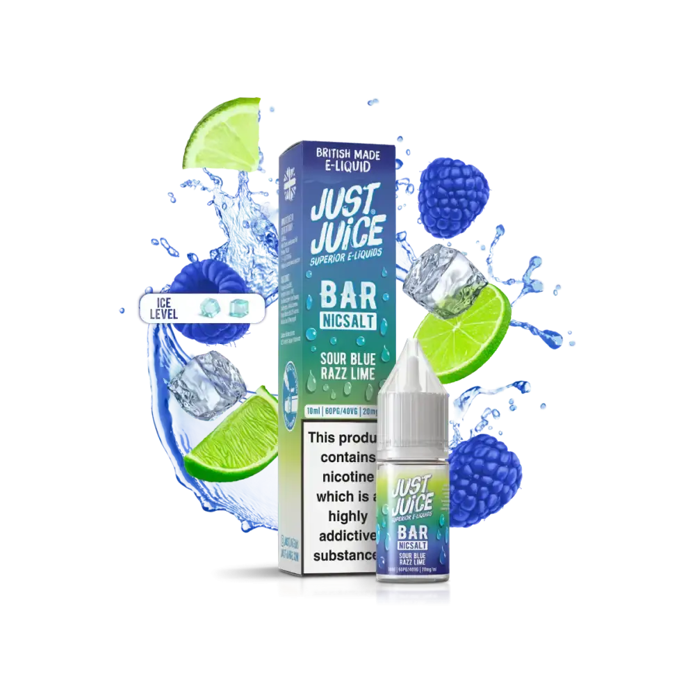 Sour Blue Razz Lime Just Juice 10ml Nic Salts