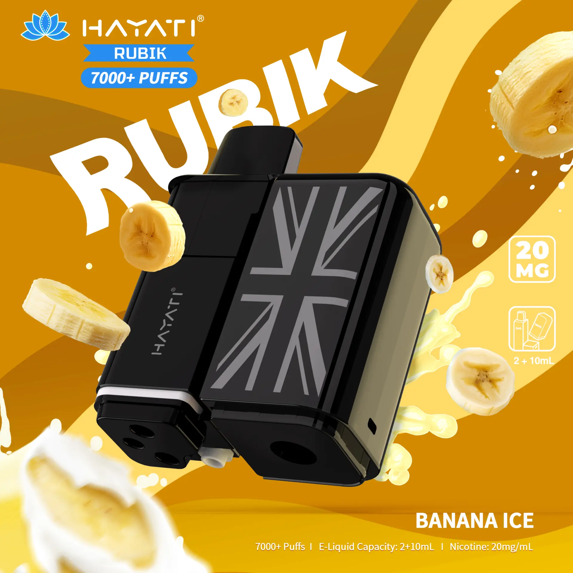Banana Ice Hayati Rubik 7K Refill Pod Pack