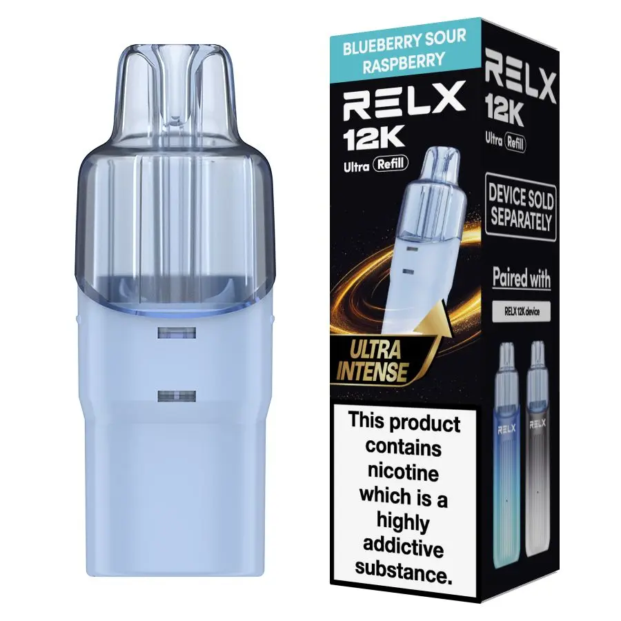 Blue Sour Raspberry Relx 12K Ultra Prefilled Pod