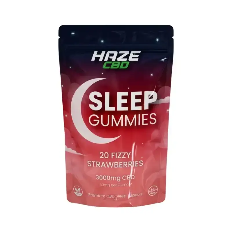 Fizzy Strawberry Haze CBD Sleep Gummies 3000mg | 150mg CBD Per Gummy