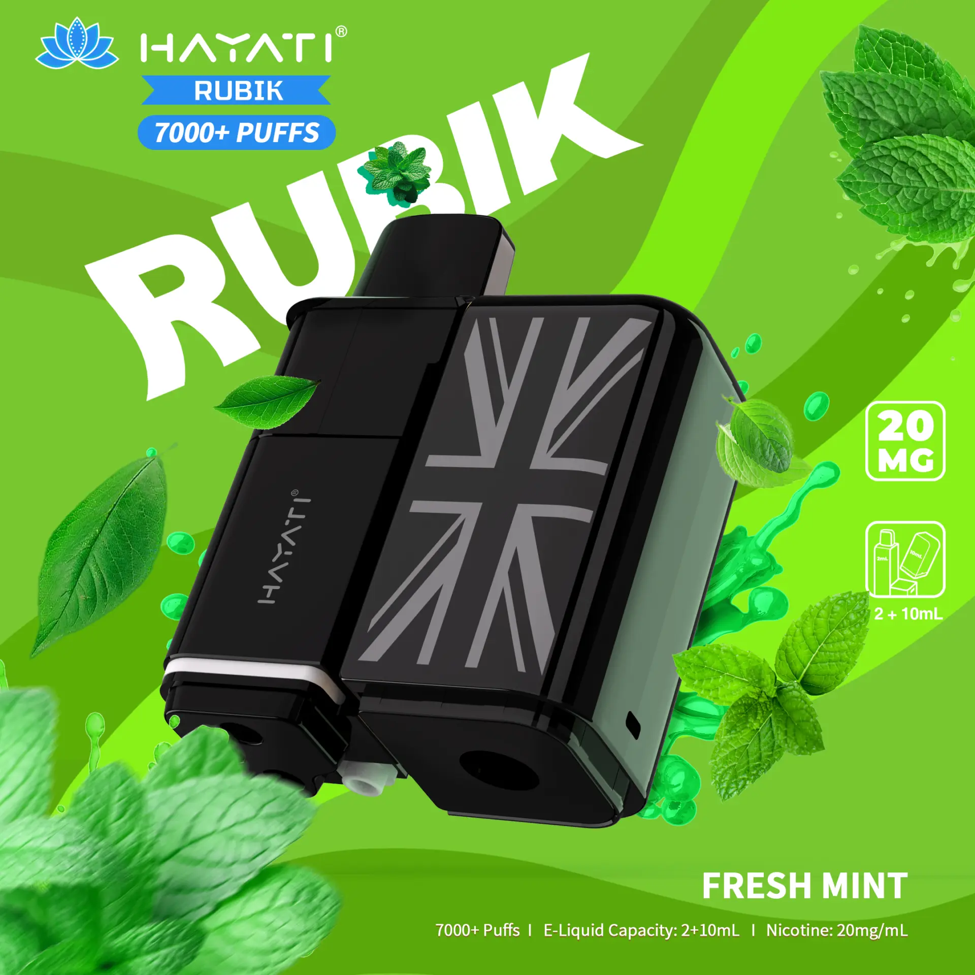 Fresh Mint Hayati Rubik 7K Refill Pod Pack