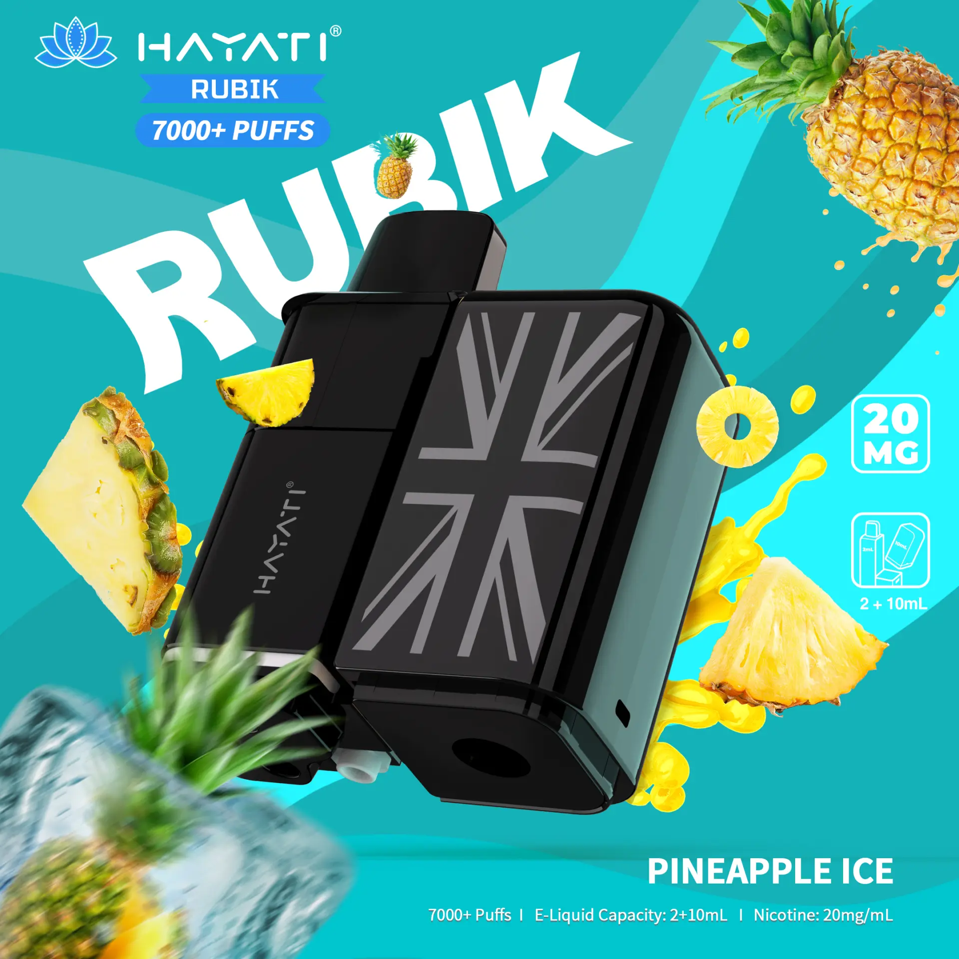 Pineapple Ice Hayati Rubik 7K Refill Pod Pack