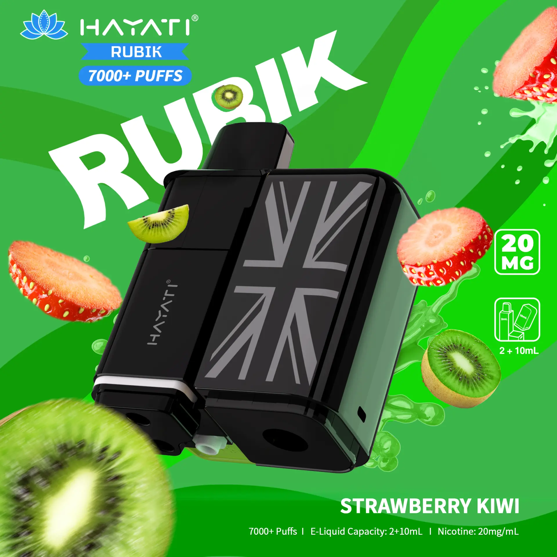 Strawberry Kiwi Hayati Rubik 7K Refill Pod Pack