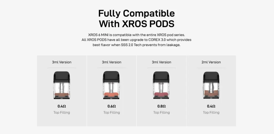 Vaporesso Xros 6 Mini Vape Kit Banner 16