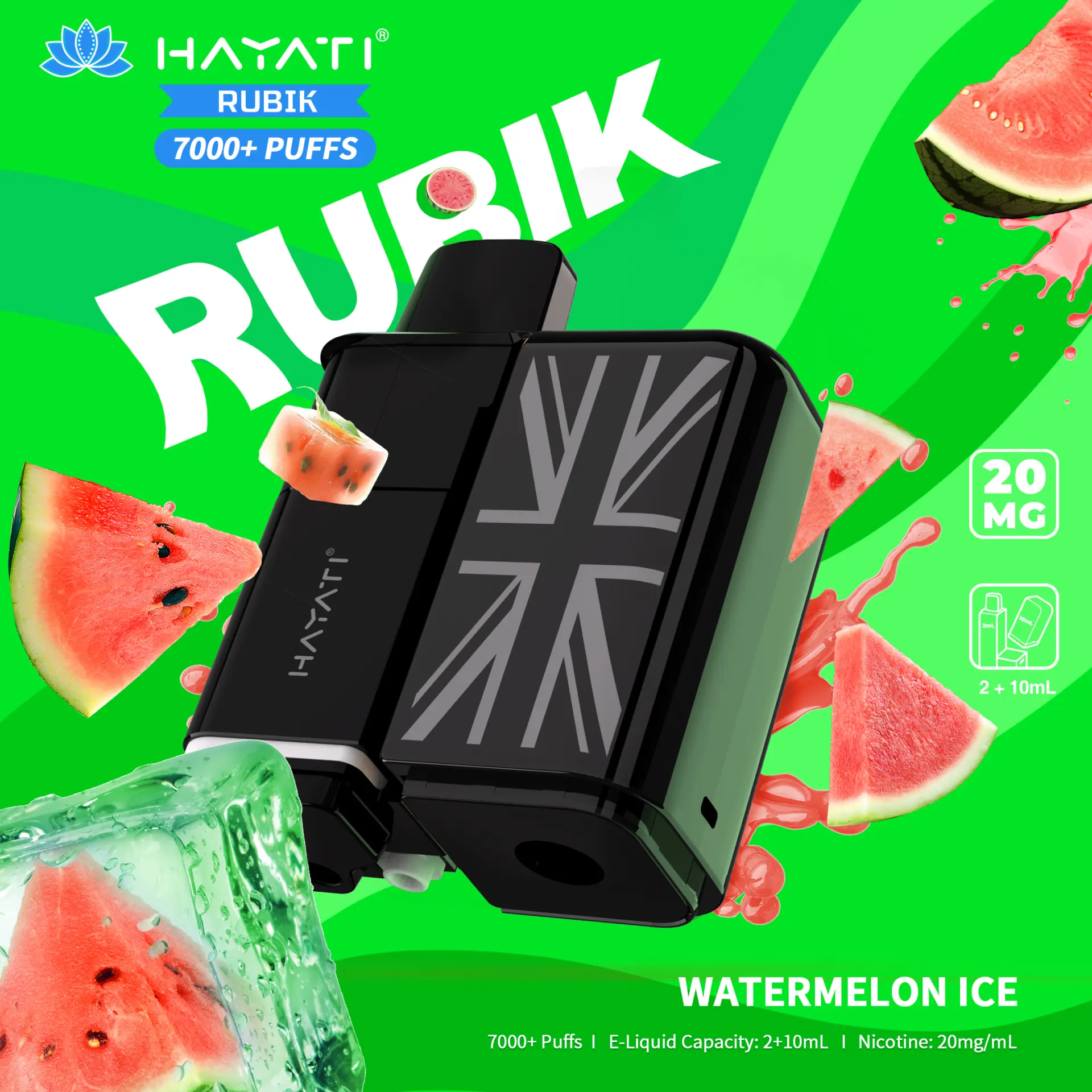 Watermelon Ice Hayati Rubik 7K Refill Pod Pack