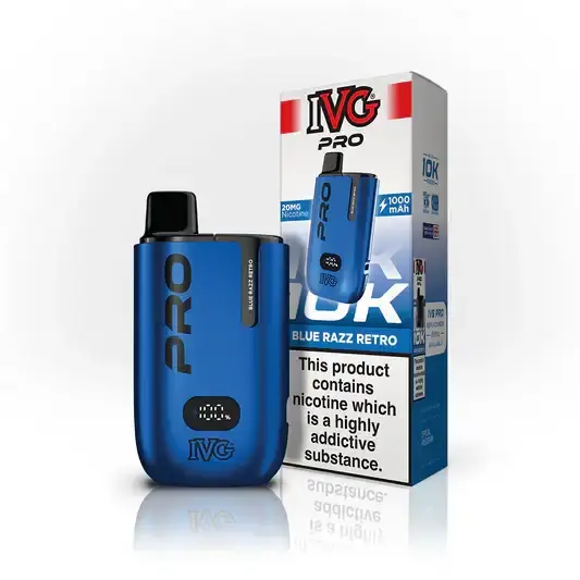 Blue Razz Retro by IVG Pro 12 Prefilled Pod Kit New