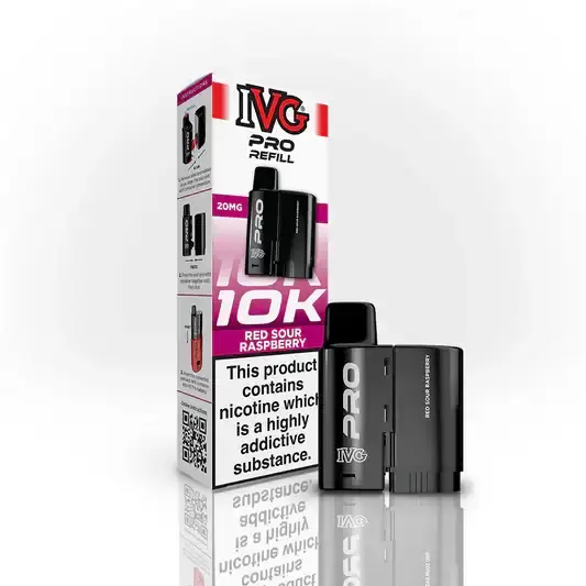 Red Sour Raspberry By IVG PRO 12 Refill Pod New