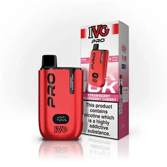 Strawberry Raspberry Cherry By IVG PRO 12 Prefilled Pod Kit New