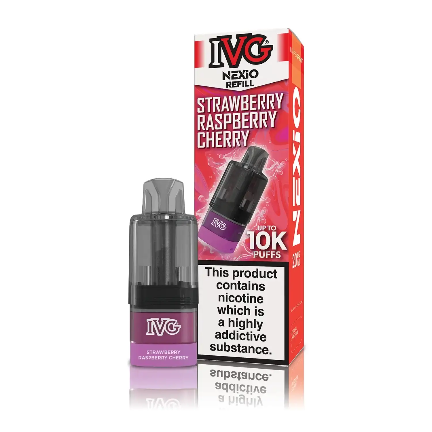 Strawberry Raspberry Cherry NEXiO IVG Prefilled Pod