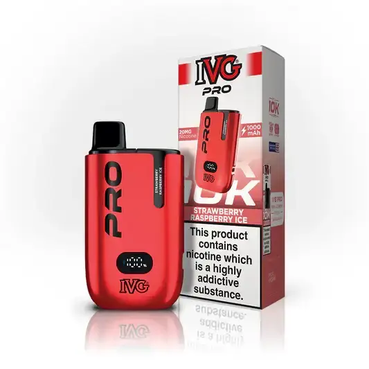 Strawberry Raspberry Ice By IVG PRO 12 Prefilled Pod Kit New