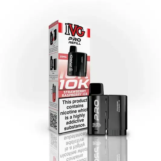 Strawberry Raspberry Ice By IVG PRO 12 Refill Pod New