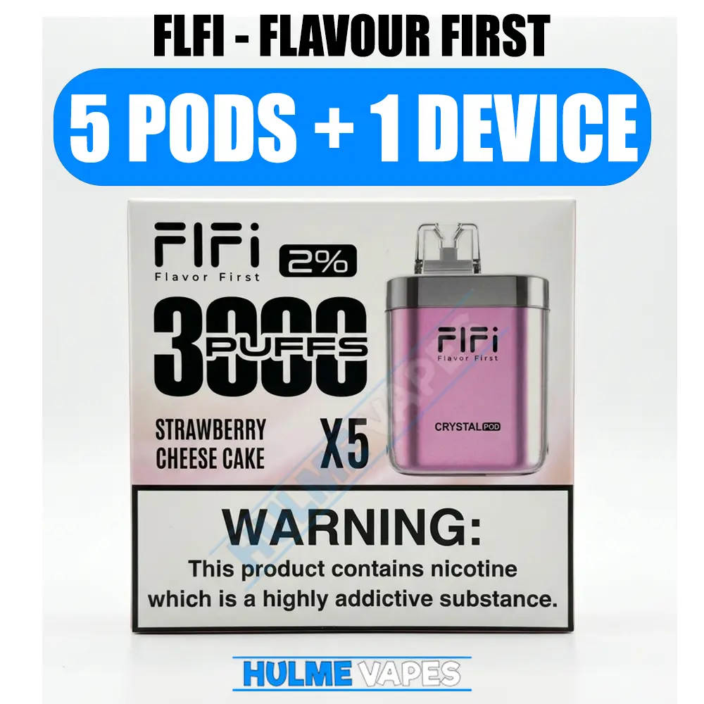 Strawberry Cheesecake Flfi Crystal Pod Kit 5 in 1 3000 Puff | Pre-filled Vape Kit