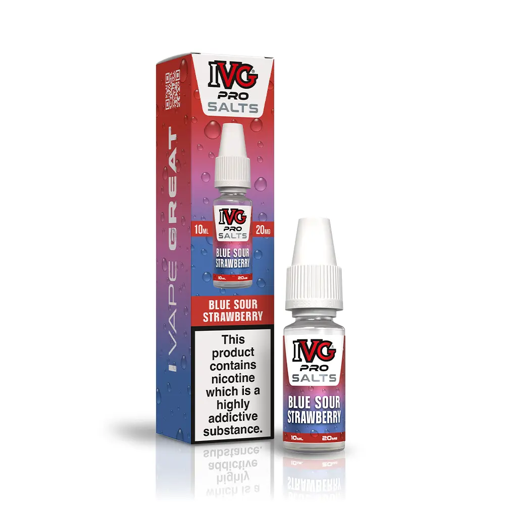 Blue Sour Strawberry IVG PRO Salts 10ml | Nicotine Salts