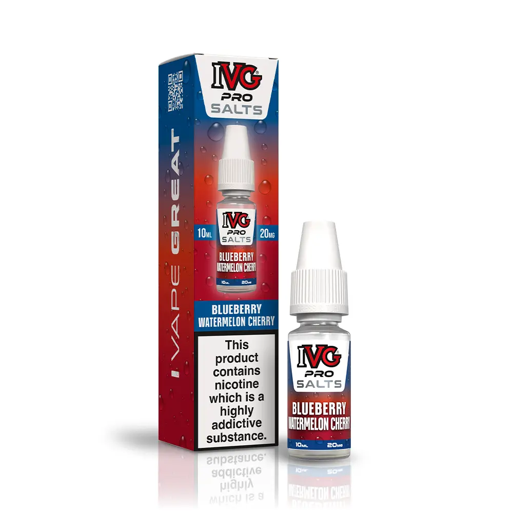 Blueberry Watermelon Cherry IVG PRO Salts 10ml | Nicotine Salts