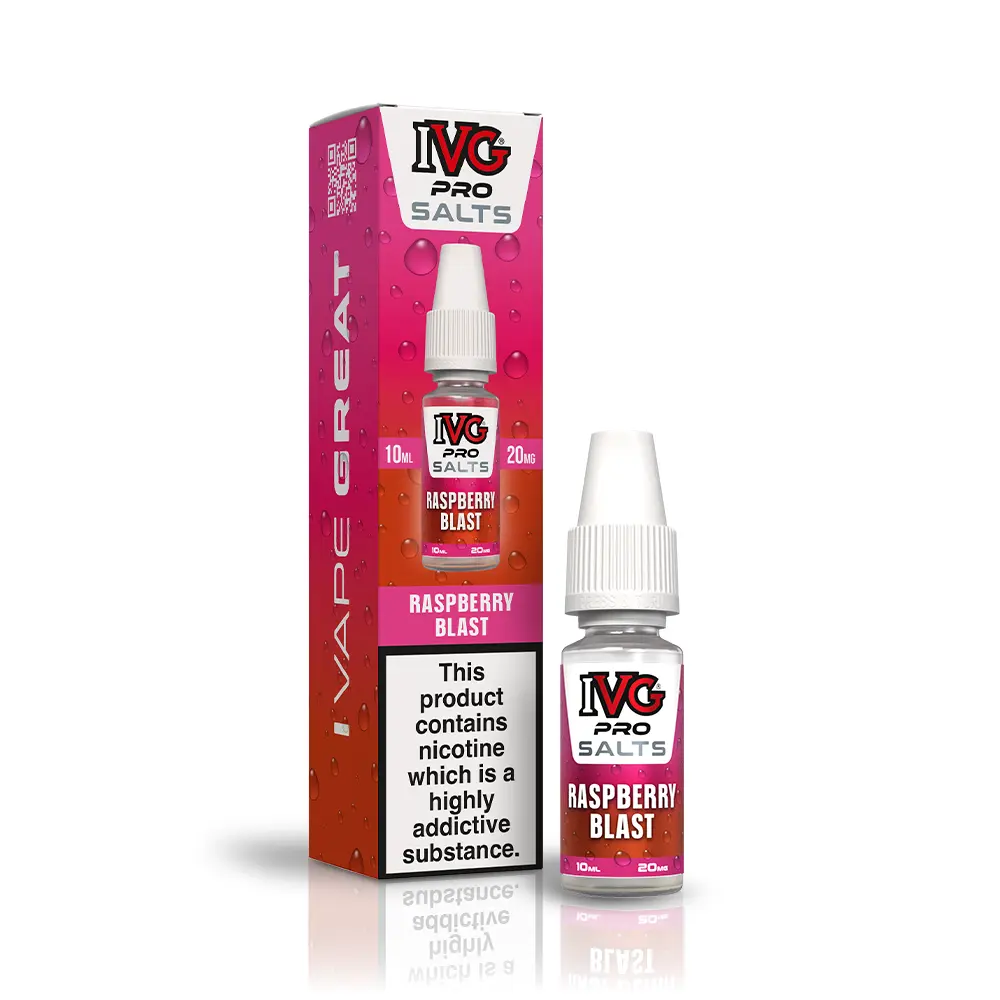 Raspberry Blast IVG PRO Salts 10ml | Nicotine Salts