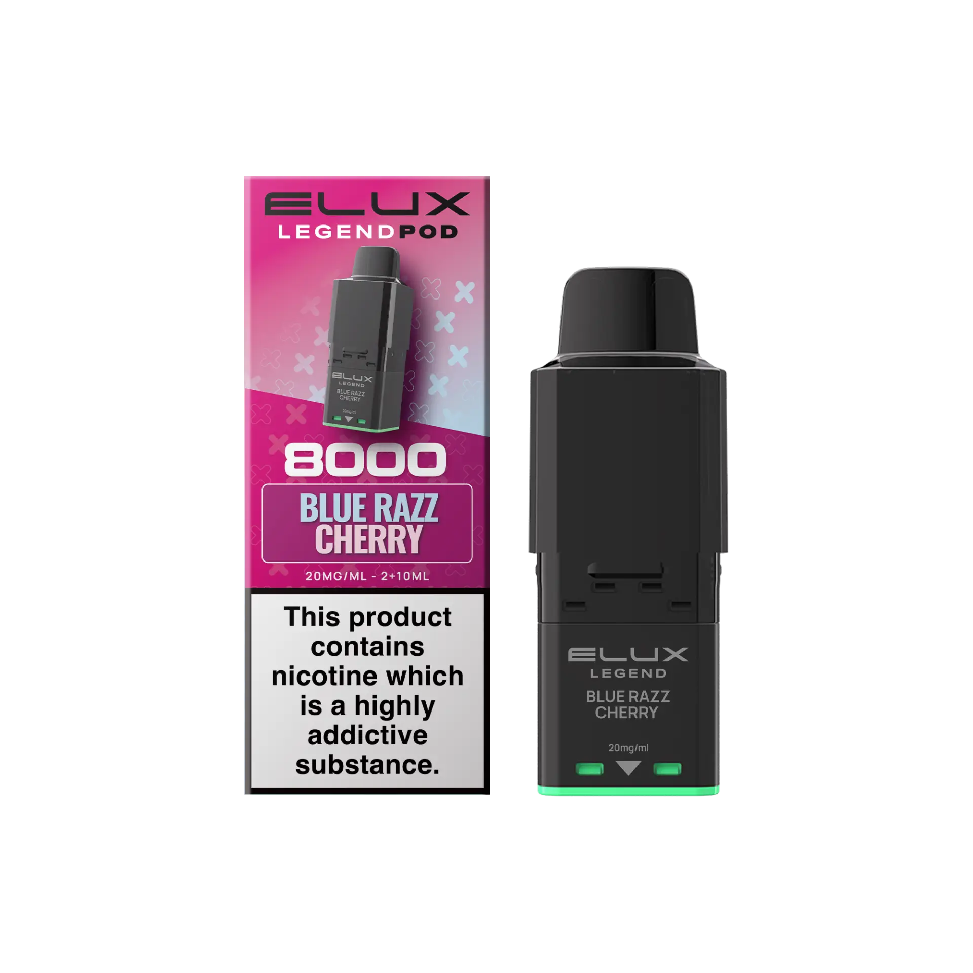 Blue Razz Cherry Elux Legend 8K 8000 Prefilled Replacement Pod