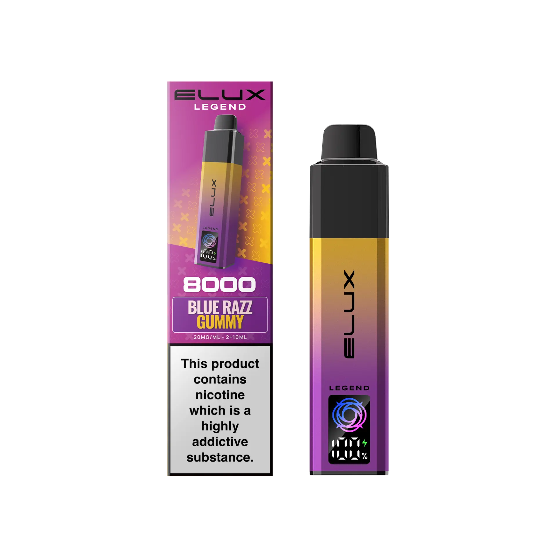 Blue Razz Gummy Elux Legend 8K 8000 Pod Vape Kit