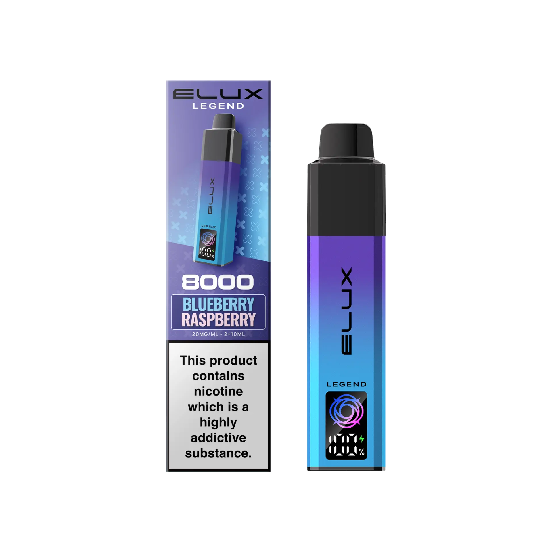 Blueberry Raspberry Elux Legend 8K 8000 Pod Vape Kit