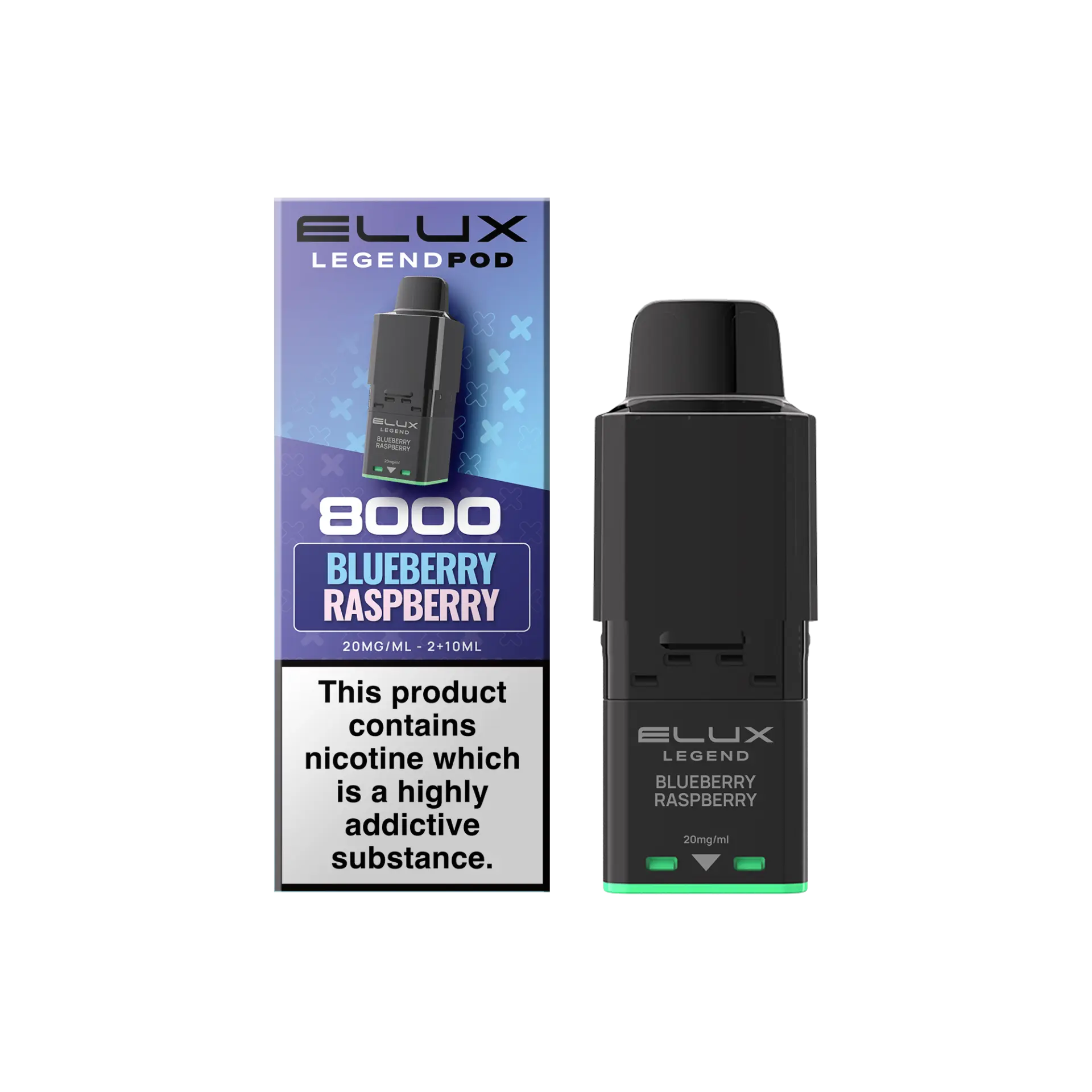 Blueberry Raspberry Elux Legend 8K 8000 Prefilled Replacement Pod