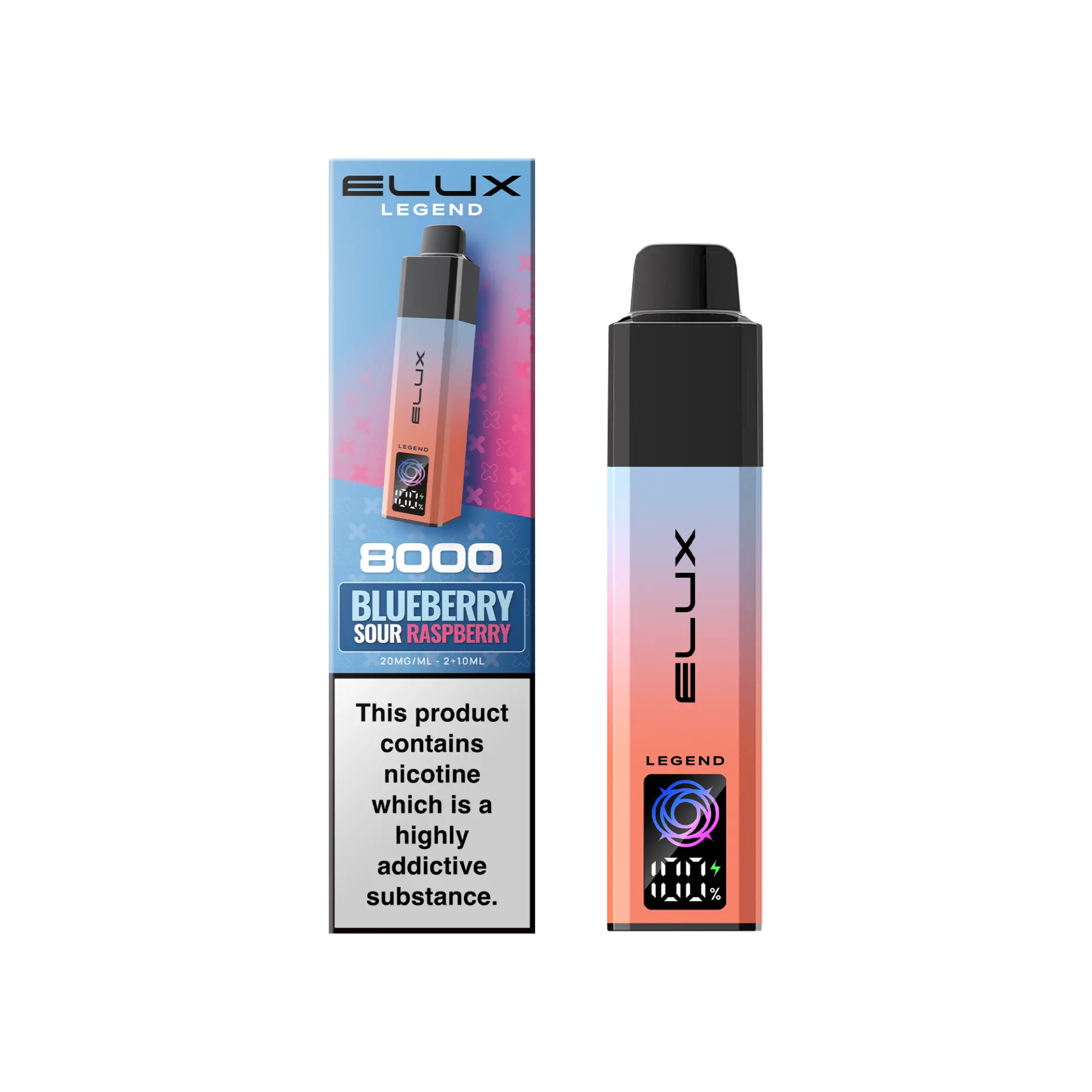 Blueberry Sour Raspberry Elux Legend 8K 8000 Pod Vape Kit