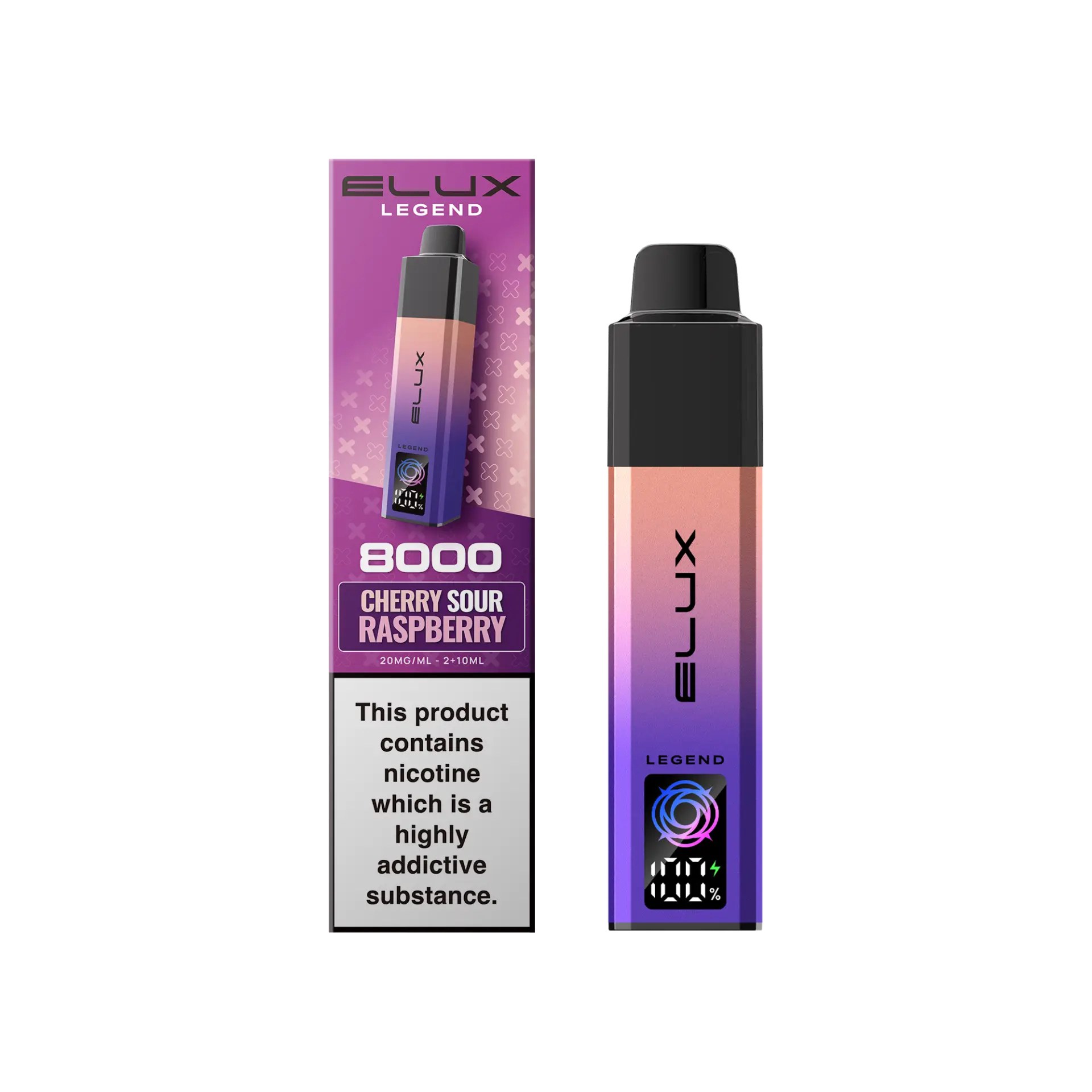 Cherry Sour Raspberry Elux Legend 8K 8000 Pod Vape Kit