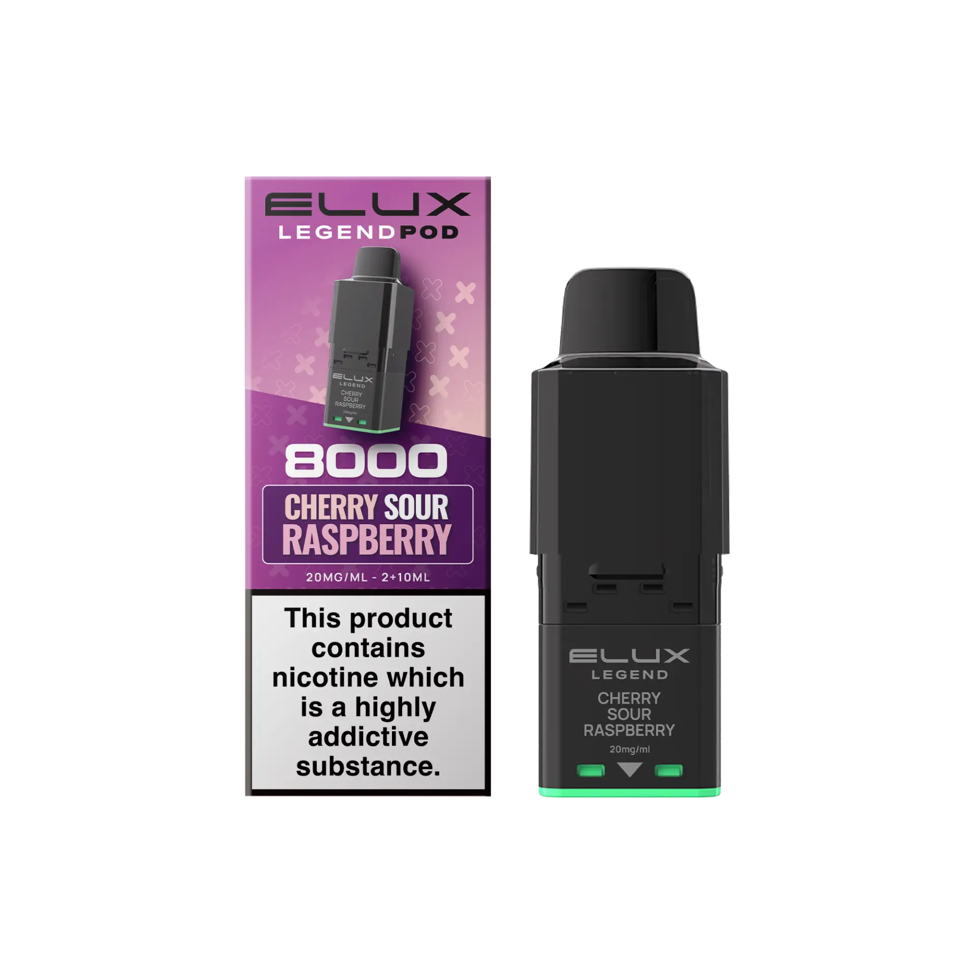 Cherry Sour Raspberry Elux Legend 8K 8000 Prefilled Replacement Pod