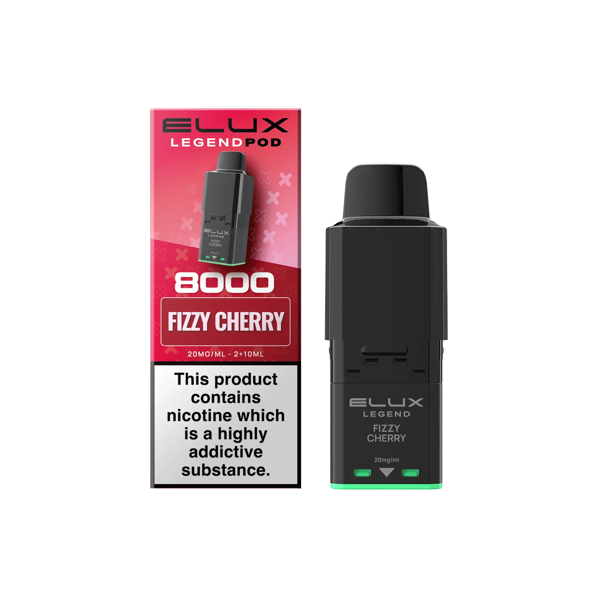 Fizzy Cherry Elux Legend 8K 8000 Prefilled Replacement Pod
