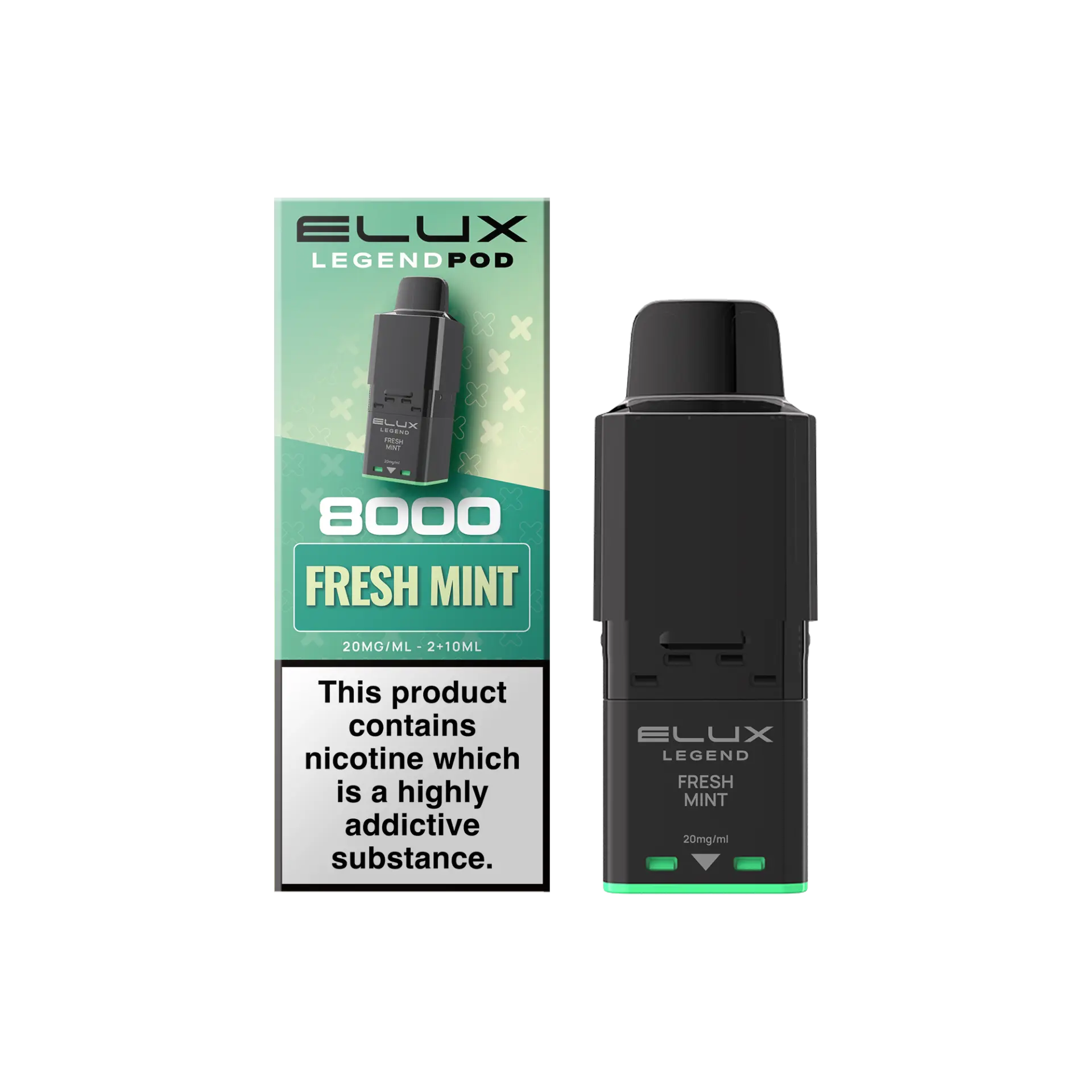 Fresh Mint Elux Legend 8K 8000 Prefilled Replacement Pod