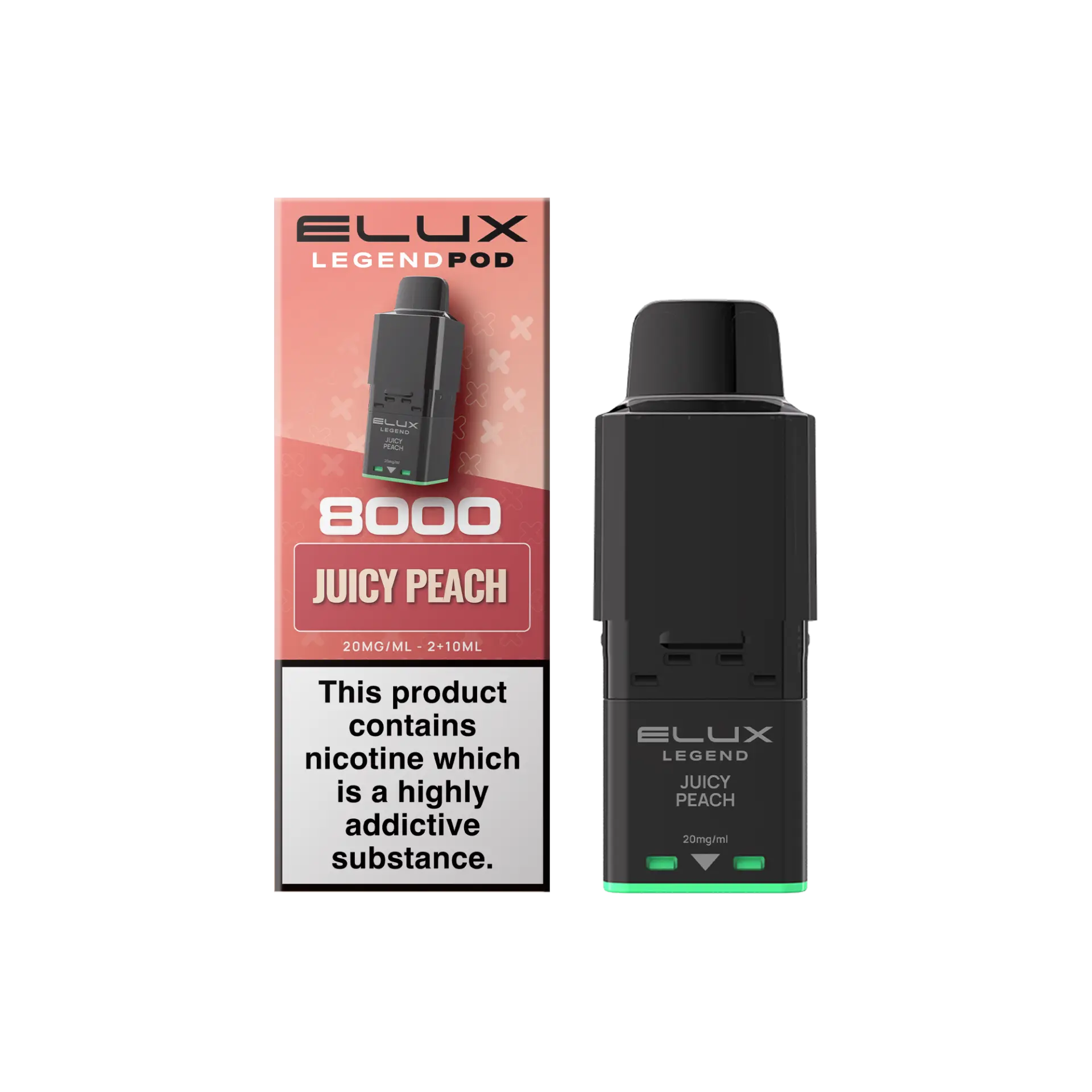 Juicy Peach Elux Legend 8K 8000 Prefilled Replacement Pod
