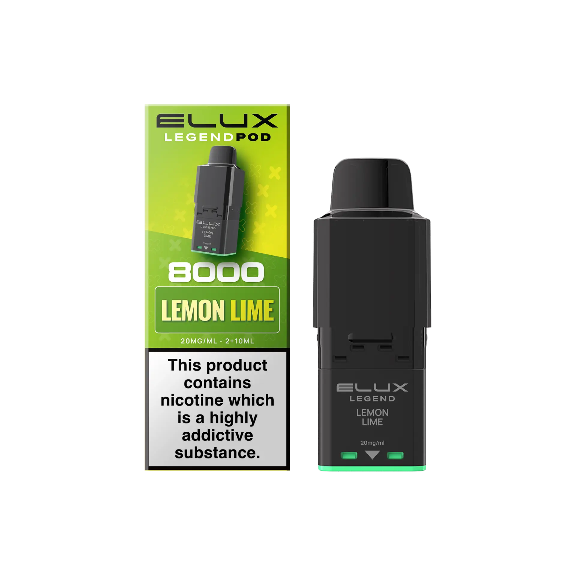 Lemon Lime Elux Legend 8K 8000 Prefilled Replacement Pod