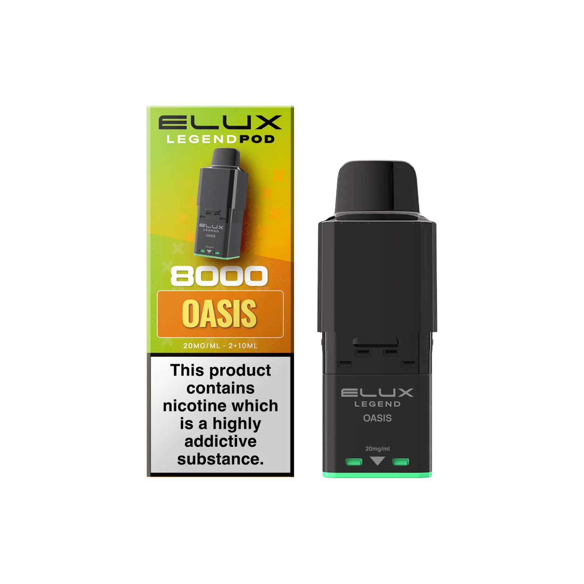 Oasis Elux Legend 8K 8000 Prefilled Replacement Pod
