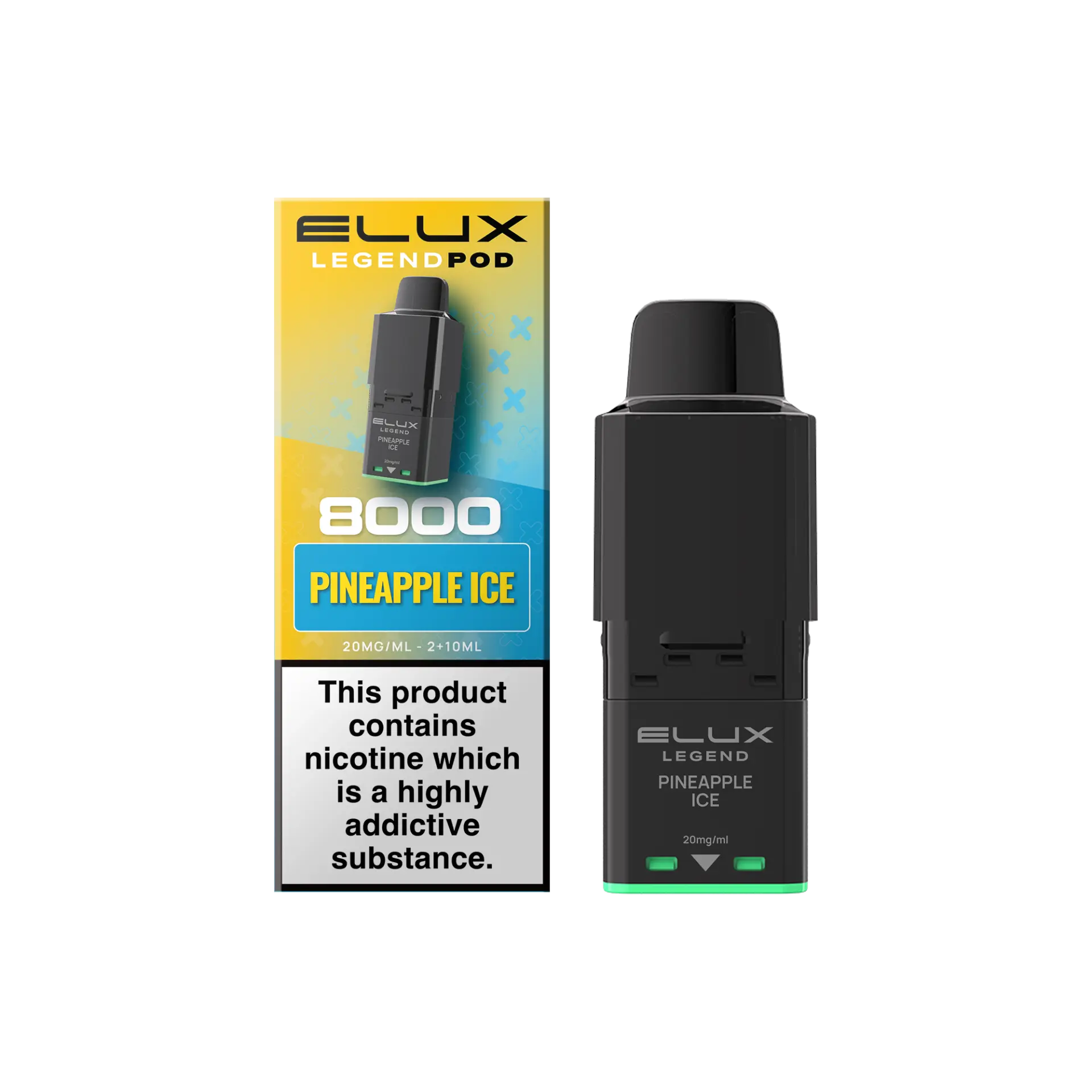 Pineapple Ice Elux Legend 8K 8000 Prefilled Replacement Pod