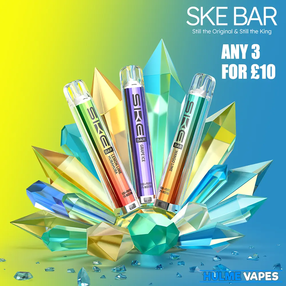 SKE Bar 600 Prefilled Pod Kit, £3.95 each or any 3 for £10 at Hulme Vapes